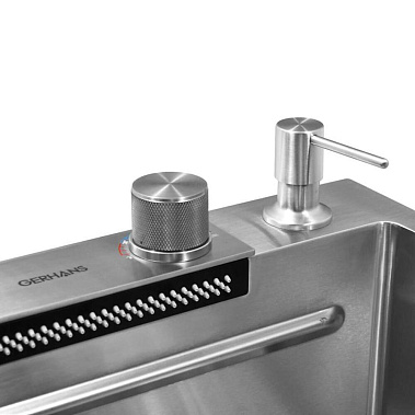 Фото - мойка врезная прямоугольная Gerhans 75*45 со смесителем и аксессуарами 