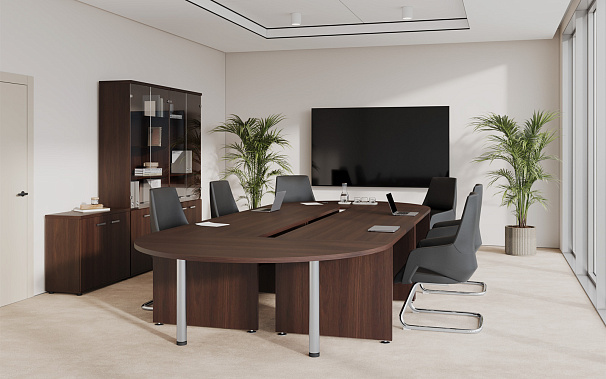 Фото - зона для переговоров Гранд орех темный 