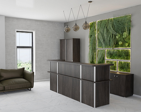 Фото - стойка администратора Васанта 272*76 дуб кентербери 