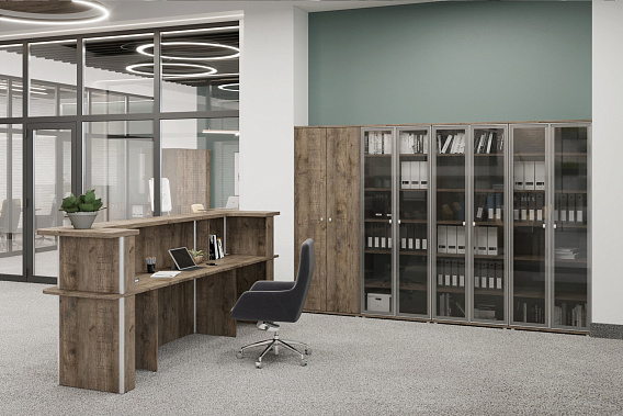 Фото - стойка администратора Васанта 272*76 дуб самдал 