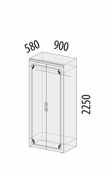 Фото - шкаф 2-дв Версаль 